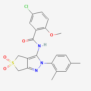 5-chloro-N-(2-(2,4-dimethylphenyl)-5,5-dioxido-4,6-dihydro-2H-thieno[3,4-c]pyrazol-3-yl)-2-methoxybenzamide