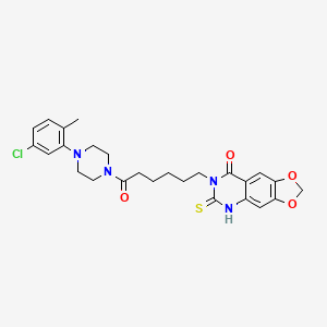 7-{6-[4-(5-chloro-2-methylphenyl)piperazin-1-yl]-6-oxohexyl}-6-thioxo-6,7-dihydro[1,3]dioxolo[4,5-g]quinazolin-8(5H)-one