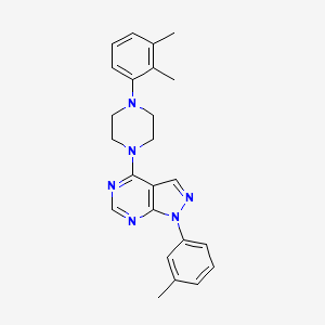 molecular formula C24H26N6 B11218371 1-(2,3-dimethylphenyl)-4-[1-(3-methylphenyl)-1H-pyrazolo[3,4-d]pyrimidin-4-yl]piperazine 