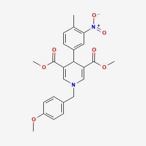 Dimethyl 1-(4-methoxybenzyl)-4-(4-methyl-3-nitrophenyl)-1,4-dihydropyridine-3,5-dicarboxylate