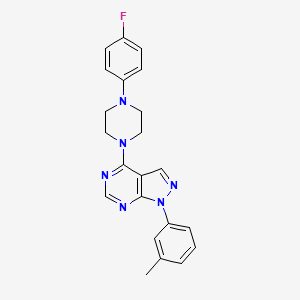 1-(4-fluorophenyl)-4-[1-(3-methylphenyl)-1H-pyrazolo[3,4-d]pyrimidin-4-yl]piperazine