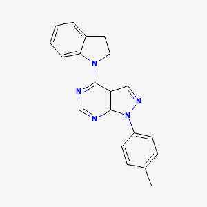 4-(2,3-dihydro-1H-indol-1-yl)-1-(4-methylphenyl)-1H-pyrazolo[3,4-d]pyrimidine