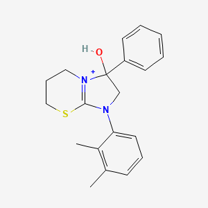 1-(2,3-dimethylphenyl)-3-hydroxy-3-phenyl-2,3,6,7-tetrahydro-5H-imidazo[2,1-b][1,3]thiazin-1-ium