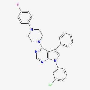 7-(3-chlorophenyl)-4-[4-(4-fluorophenyl)piperazin-1-yl]-5-phenyl-7H-pyrrolo[2,3-d]pyrimidine