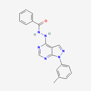 N'-[1-(3-methylphenyl)-1H-pyrazolo[3,4-d]pyrimidin-4-yl]benzohydrazide