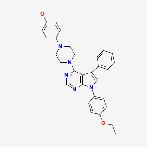 molecular formula C31H31N5O2 B11218523 7-(4-ethoxyphenyl)-4-[4-(4-methoxyphenyl)piperazin-1-yl]-5-phenyl-7H-pyrrolo[2,3-d]pyrimidine 