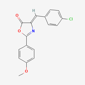 molecular formula C17H12ClNO3 B11218531 (4Z)-4-(4-chlorobenzylidene)-2-(4-methoxyphenyl)-1,3-oxazol-5(4H)-one 