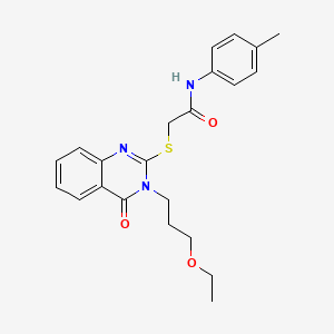 2-{[3-(3-ethoxypropyl)-4-oxo-3,4-dihydroquinazolin-2-yl]sulfanyl}-N-(4-methylphenyl)acetamide