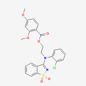 2-[(2-Chlorophenyl)(1,1-dioxido-1,2-benzothiazol-3-yl)amino]ethyl 2,4-dimethoxybenzoate