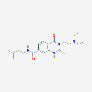 3-(2-(diethylamino)ethyl)-N-isopentyl-4-oxo-2-thioxo-1,2,3,4-tetrahydroquinazoline-7-carboxamide