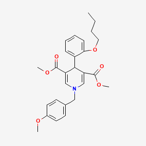 Dimethyl 4-(2-butoxyphenyl)-1-(4-methoxybenzyl)-1,4-dihydropyridine-3,5-dicarboxylate