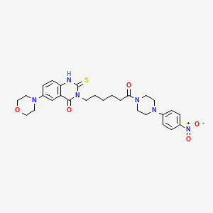 6-morpholin-4-yl-3-[6-[4-(4-nitrophenyl)piperazin-1-yl]-6-oxohexyl]-2-sulfanylidene-1H-quinazolin-4-one