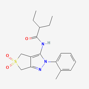 2-ethyl-N-[2-(2-methylphenyl)-5,5-dioxido-2,6-dihydro-4H-thieno[3,4-c]pyrazol-3-yl]butanamide