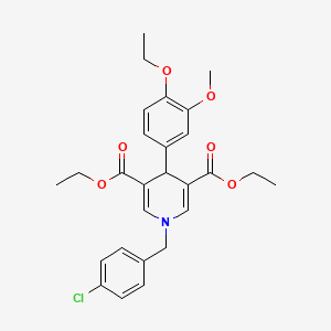 Diethyl 1-(4-chlorobenzyl)-4-(4-ethoxy-3-methoxyphenyl)-1,4-dihydropyridine-3,5-dicarboxylate