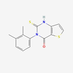 molecular formula C14H12N2OS2 B11218639 3-(2,3-dimethylphenyl)-2-thioxo-2,3-dihydrothieno[3,2-d]pyrimidin-4(1H)-one 