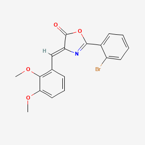 molecular formula C18H14BrNO4 B11218668 (4Z)-2-(2-bromophenyl)-4-(2,3-dimethoxybenzylidene)-1,3-oxazol-5(4H)-one 