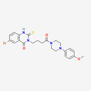 6-bromo-3-[4-[4-(4-methoxyphenyl)piperazin-1-yl]-4-oxobutyl]-2-sulfanylidene-1H-quinazolin-4-one