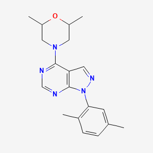 4-(2,6-dimethylmorpholin-4-yl)-1-(2,5-dimethylphenyl)-1H-pyrazolo[3,4-d]pyrimidine