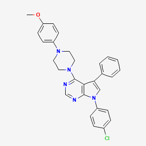 7-(4-chlorophenyl)-4-[4-(4-methoxyphenyl)piperazin-1-yl]-5-phenyl-7H-pyrrolo[2,3-d]pyrimidine