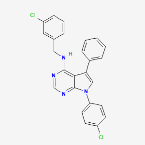 N-(3-chlorobenzyl)-7-(4-chlorophenyl)-5-phenyl-7H-pyrrolo[2,3-d]pyrimidin-4-amine