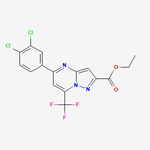 Ethyl 5-(3,4-dichlorophenyl)-7-(trifluoromethyl)pyrazolo[1,5-a]pyrimidine-2-carboxylate