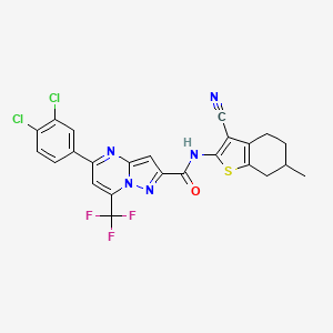 N-(3-cyano-6-methyl-4,5,6,7-tetrahydro-1-benzothiophen-2-yl)-5-(3,4-dichlorophenyl)-7-(trifluoromethyl)pyrazolo[1,5-a]pyrimidine-2-carboxamide