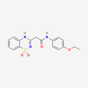 2-(1,1-dioxido-2H-1,2,4-benzothiadiazin-3-yl)-N-(4-ethoxyphenyl)acetamide