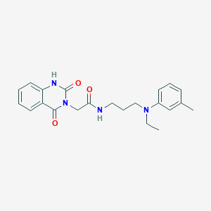 molecular formula C22H26N4O3 B11218751 2-(2,4-dioxo-1H-quinazolin-3-yl)-N-[3-(N-ethyl-3-methylanilino)propyl]acetamide 