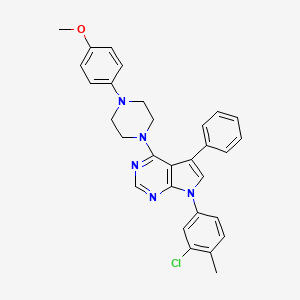 7-(3-chloro-4-methylphenyl)-4-[4-(4-methoxyphenyl)piperazin-1-yl]-5-phenyl-7H-pyrrolo[2,3-d]pyrimidine