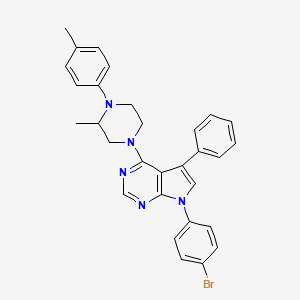 7-(4-bromophenyl)-4-[3-methyl-4-(4-methylphenyl)piperazin-1-yl]-5-phenyl-7H-pyrrolo[2,3-d]pyrimidine