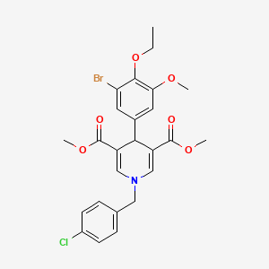 Dimethyl 4-(3-bromo-4-ethoxy-5-methoxyphenyl)-1-(4-chlorobenzyl)-1,4-dihydropyridine-3,5-dicarboxylate