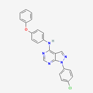 molecular formula C23H16ClN5O B11218800 1-(4-chlorophenyl)-N-(4-phenoxyphenyl)-1H-pyrazolo[3,4-d]pyrimidin-4-amine 