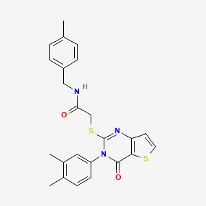 2-{[3-(3,4-dimethylphenyl)-4-oxo-3,4-dihydrothieno[3,2-d]pyrimidin-2-yl]sulfanyl}-N-(4-methylbenzyl)acetamide