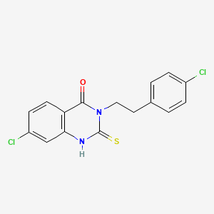 7-chloro-3-[2-(4-chlorophenyl)ethyl]-2-sulfanylidene-1H-quinazolin-4-one