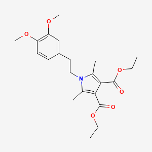 molecular formula C22H29NO6 B11218881 diethyl 1-[2-(3,4-dimethoxyphenyl)ethyl]-2,5-dimethyl-1H-pyrrole-3,4-dicarboxylate 