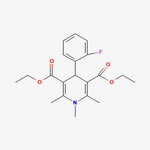 molecular formula C20H24FNO4 B11218886 Diethyl 4-(2-fluorophenyl)-1,2,6-trimethyl-1,4-dihydropyridine-3,5-dicarboxylate 