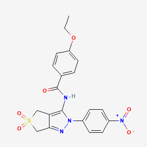 4-ethoxy-N-(2-(4-nitrophenyl)-5,5-dioxido-4,6-dihydro-2H-thieno[3,4-c]pyrazol-3-yl)benzamide