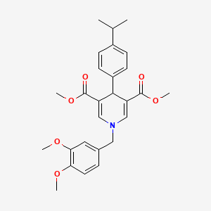 Dimethyl 1-(3,4-dimethoxybenzyl)-4-[4-(propan-2-yl)phenyl]-1,4-dihydropyridine-3,5-dicarboxylate