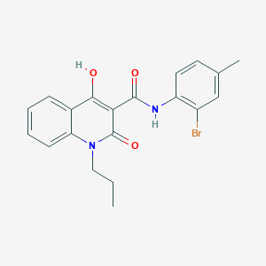 molecular formula C20H19BrN2O3 B11218951 N-(2-bromo-4-methylphenyl)-4-hydroxy-2-oxo-1-propyl-1,2-dihydroquinoline-3-carboxamide 