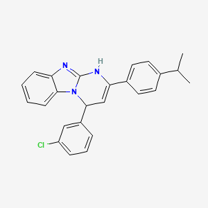 4-(3-Chlorophenyl)-2-[4-(propan-2-yl)phenyl]-1,4-dihydropyrimido[1,2-a]benzimidazole