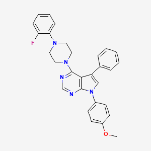 4-[4-(2-fluorophenyl)piperazin-1-yl]-7-(4-methoxyphenyl)-5-phenyl-7H-pyrrolo[2,3-d]pyrimidine