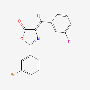 molecular formula C16H9BrFNO2 B11218977 (4Z)-2-(3-bromophenyl)-4-(3-fluorobenzylidene)-1,3-oxazol-5(4H)-one 