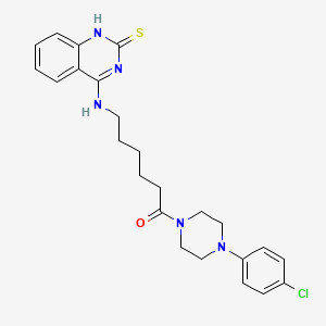 molecular formula C24H28ClN5OS B11218991 4-({6-[4-(4-chlorophenyl)piperazin-1-yl]-6-oxohexyl}amino)quinazoline-2(1H)-thione 