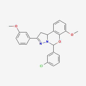 5-(3-Chlorophenyl)-7-methoxy-2-(3-methoxyphenyl)-1,10b-dihydropyrazolo[1,5-c][1,3]benzoxazine