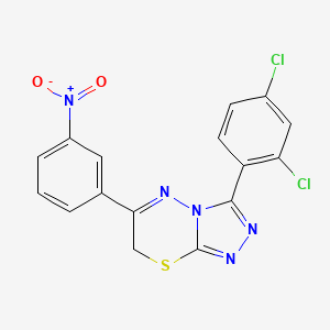 3-(2,4-dichlorophenyl)-6-(3-nitrophenyl)-7H-[1,2,4]triazolo[3,4-b][1,3,4]thiadiazine