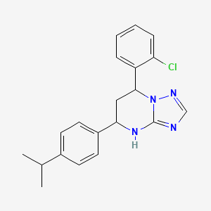 molecular formula C20H21ClN4 B11219097 7-(2-Chlorophenyl)-5-[4-(propan-2-yl)phenyl]-4,5,6,7-tetrahydro[1,2,4]triazolo[1,5-a]pyrimidine 