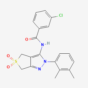 3-chloro-N-(2-(2,3-dimethylphenyl)-5,5-dioxido-4,6-dihydro-2H-thieno[3,4-c]pyrazol-3-yl)benzamide