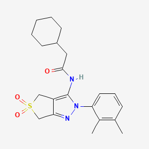 2-cyclohexyl-N-(2-(2,3-dimethylphenyl)-5,5-dioxido-4,6-dihydro-2H-thieno[3,4-c]pyrazol-3-yl)acetamide