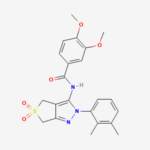 N-(2-(2,3-dimethylphenyl)-5,5-dioxido-4,6-dihydro-2H-thieno[3,4-c]pyrazol-3-yl)-3,4-dimethoxybenzamide