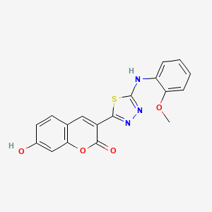 7-hydroxy-3-{5-[(2-methoxyphenyl)amino]-1,3,4-thiadiazol-2-yl}-2H-chromen-2-one